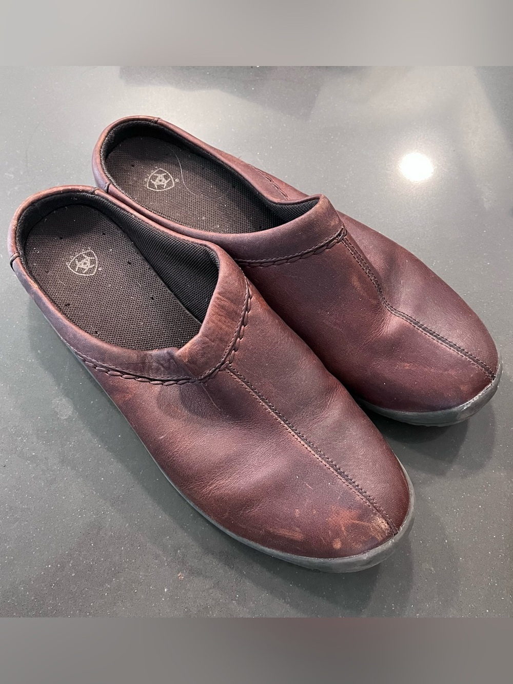 Ariat Erin 31231 Split Toe Casual Slip On Leather Mules Womens Size 9.5B